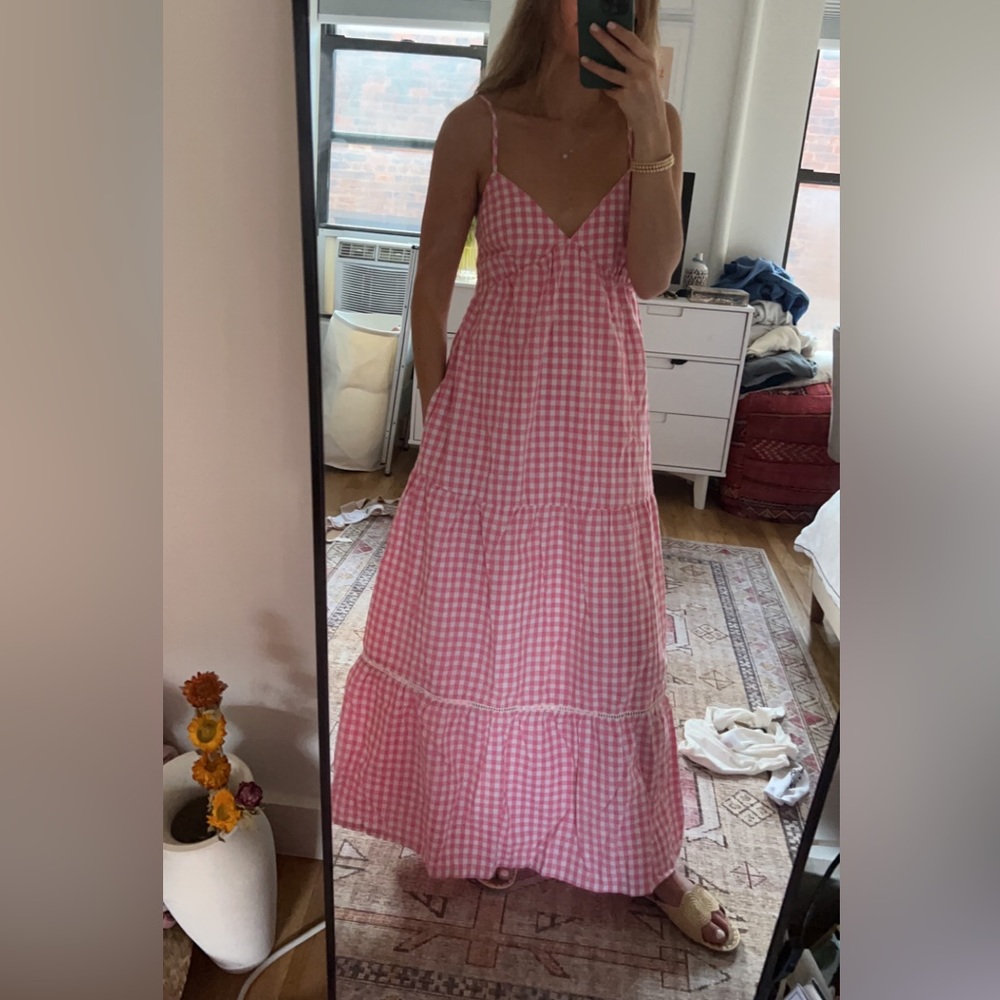 COPY - Lost and wander pink gingham dress